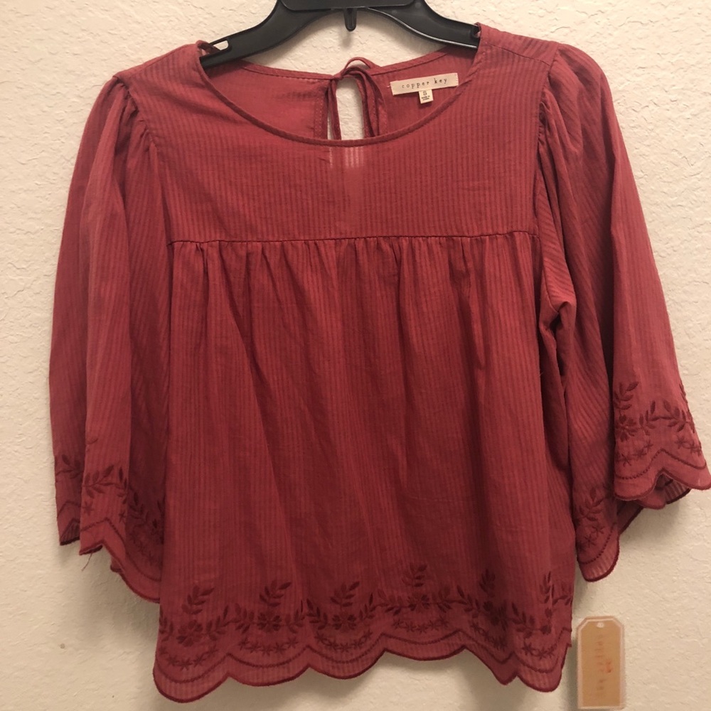 Copper key blouse